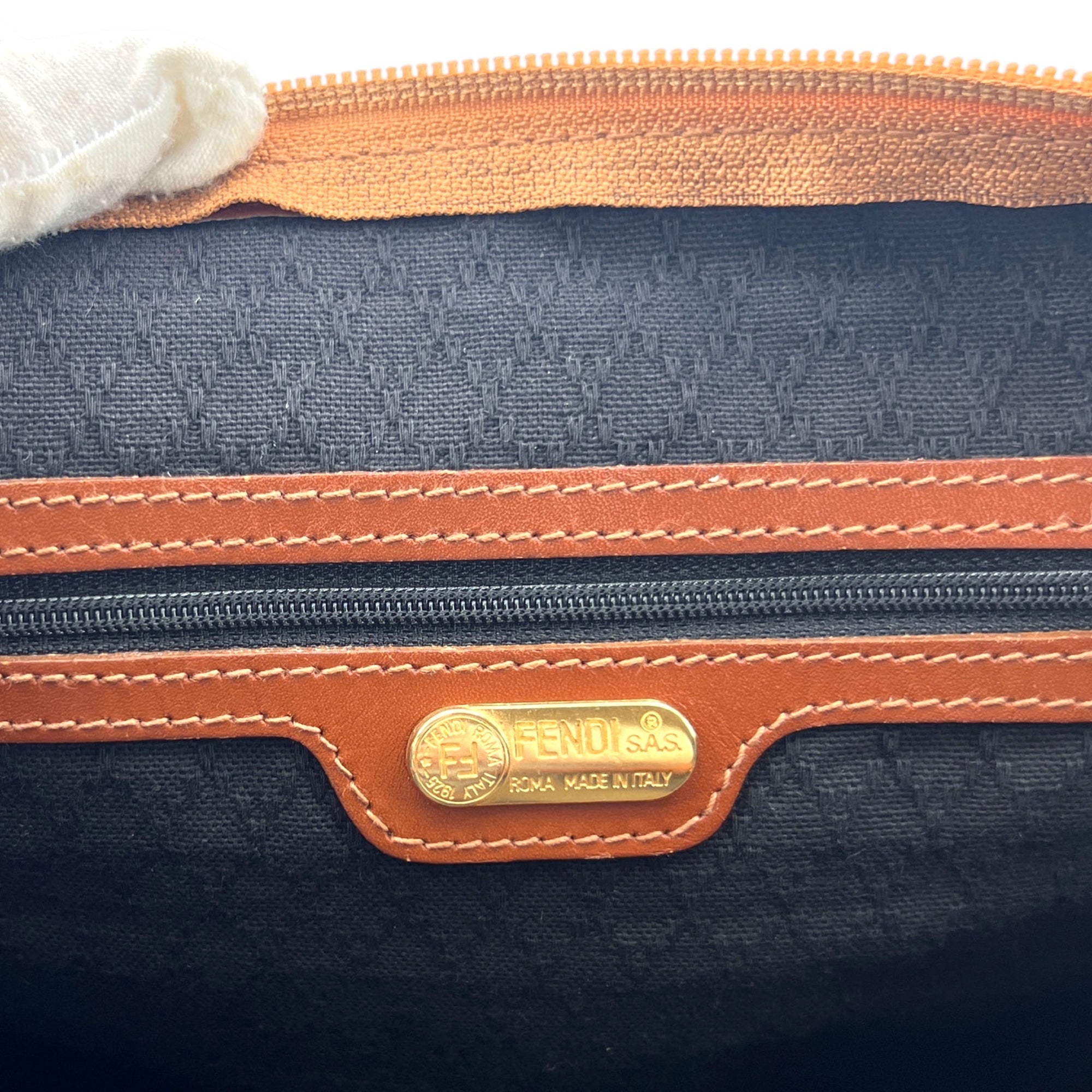 Fendi Pequin Handbags