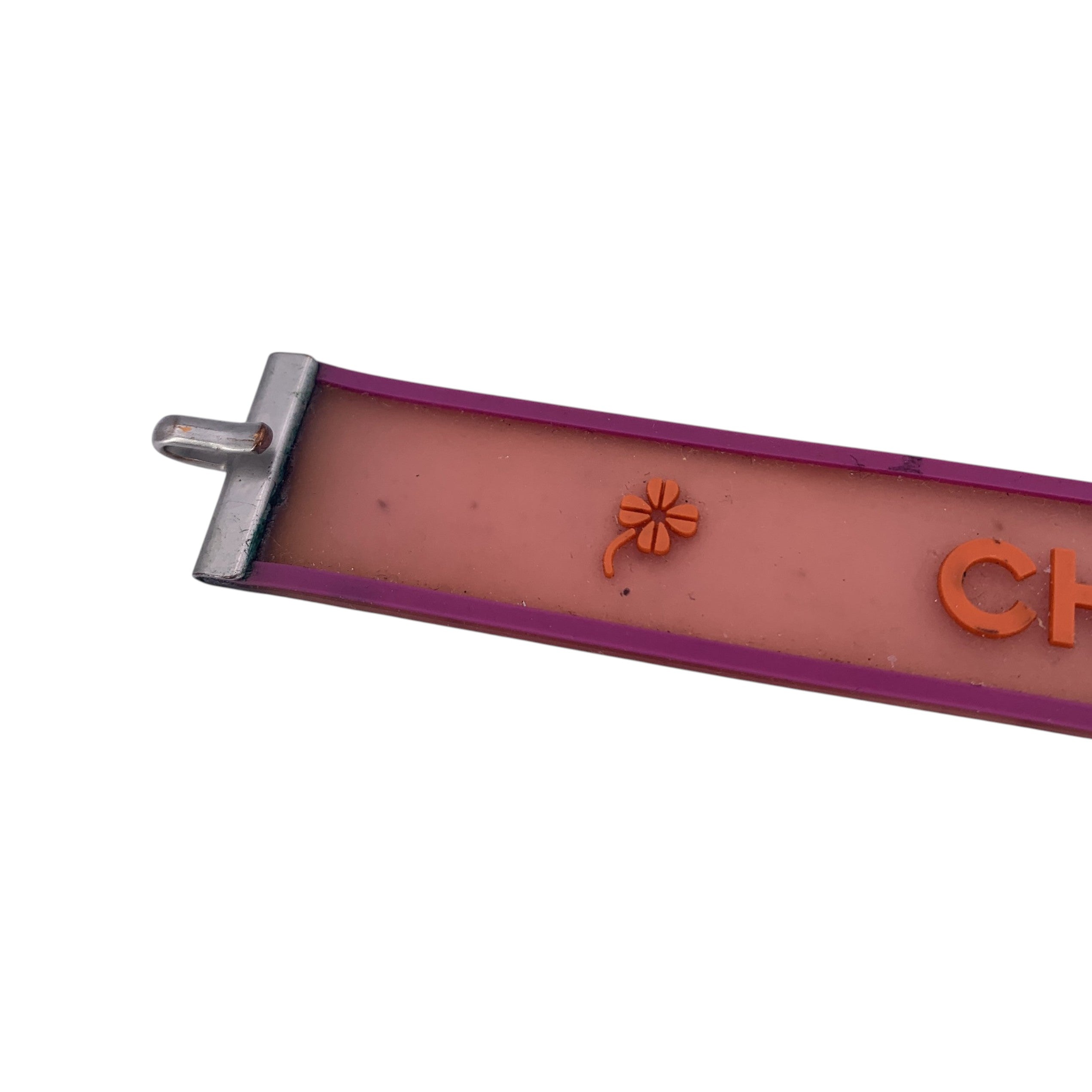 Chanel Rubber Clover Logo Bracelets