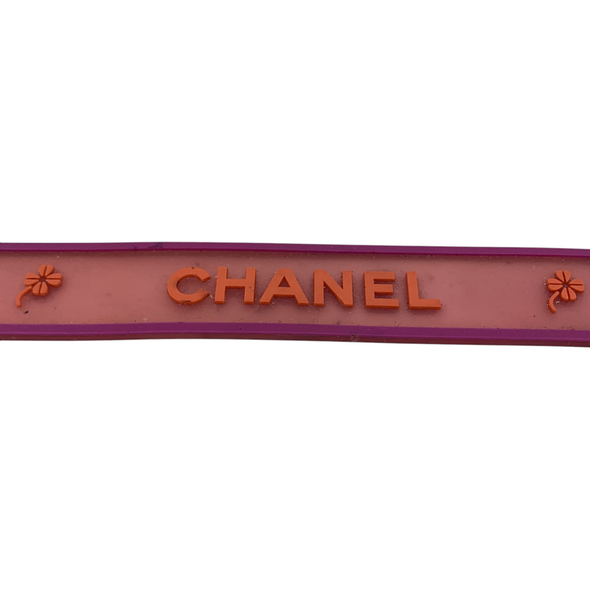 Chanel Rubber Clover Logo Bracelets