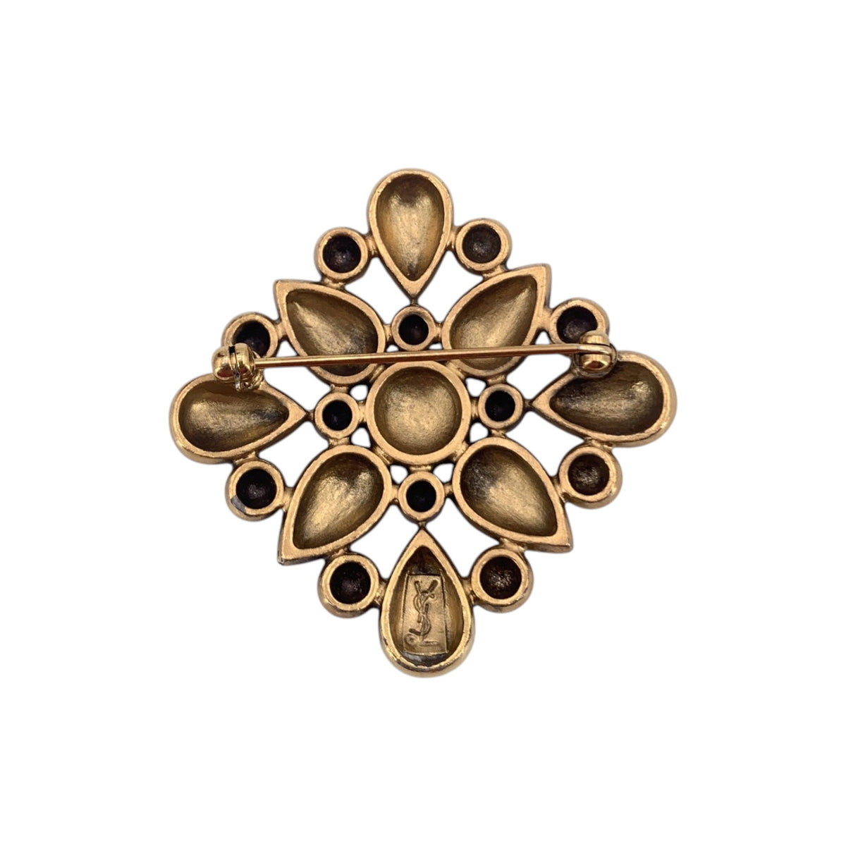 Yves Saint Laurent Teardrop Brooches