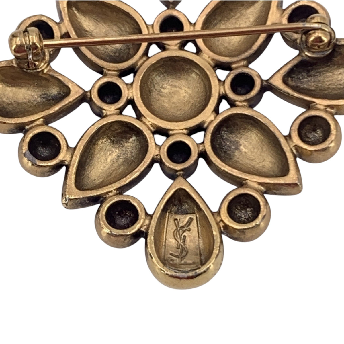 Yves Saint Laurent Teardrop Brooches