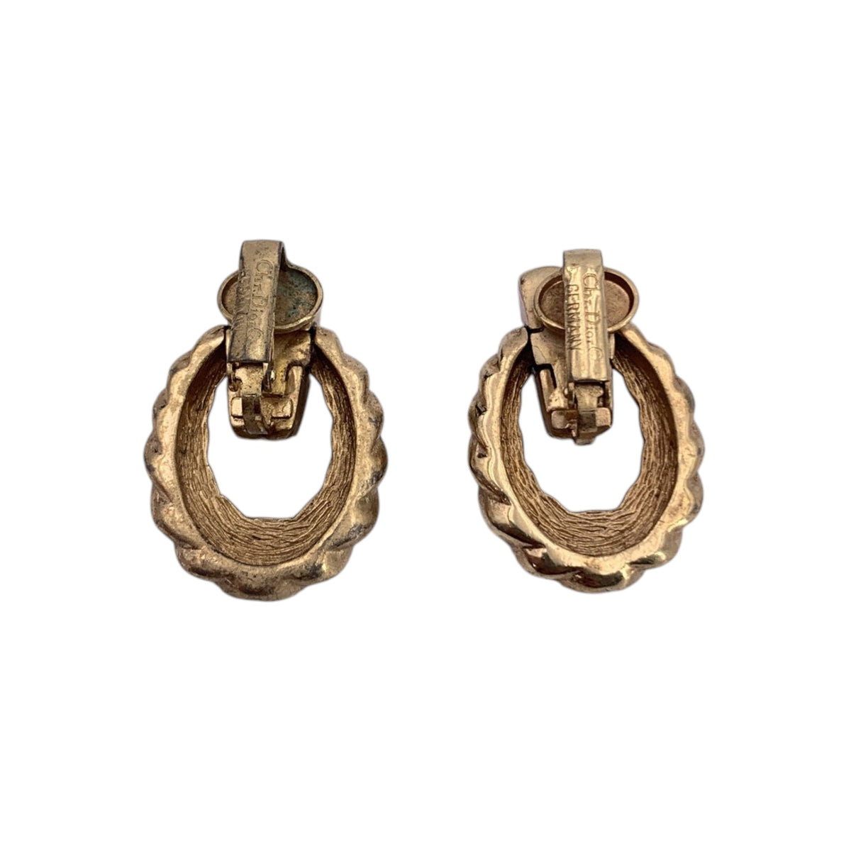 Christian Dior Twisted Hoop Earrings