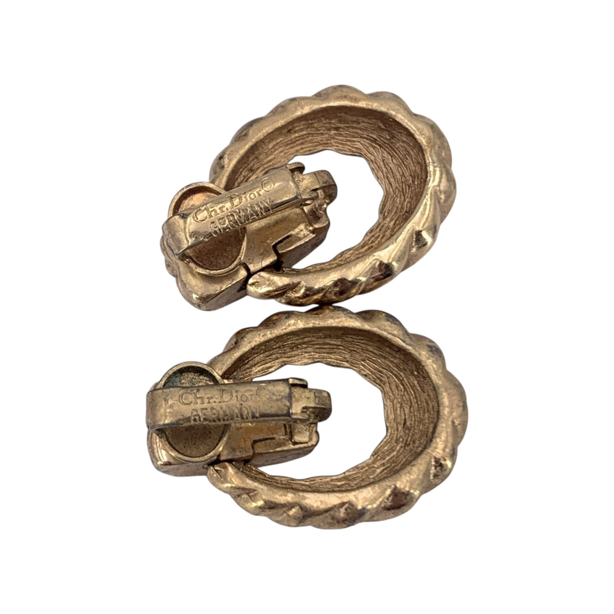 Christian Dior Twisted Hoop Earrings