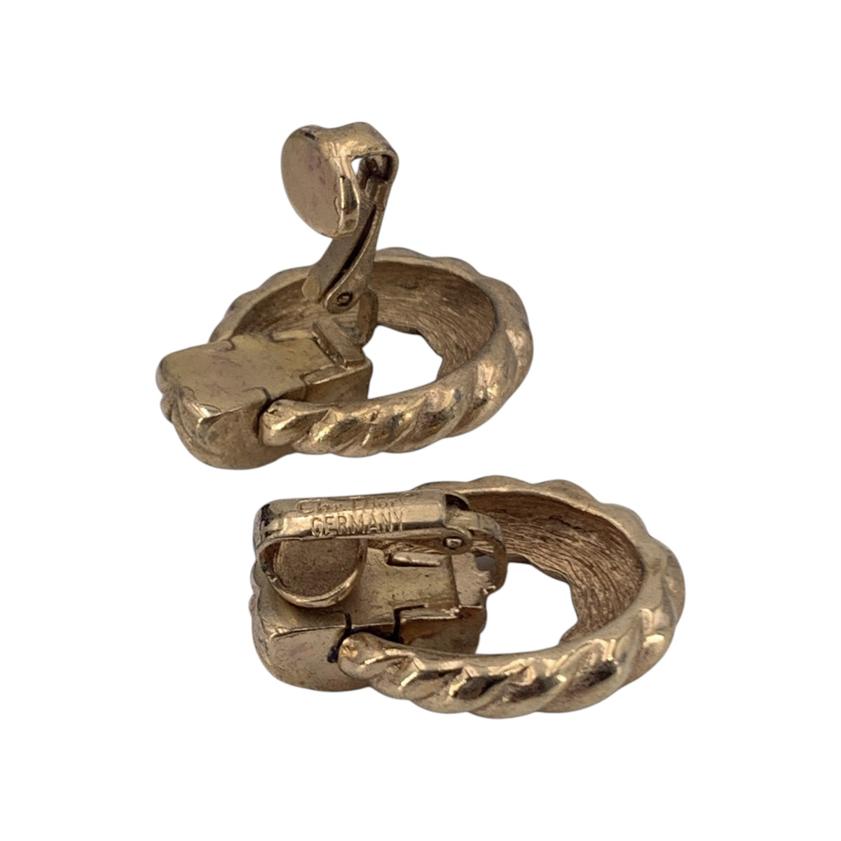 Christian Dior Twisted Hoop Earrings