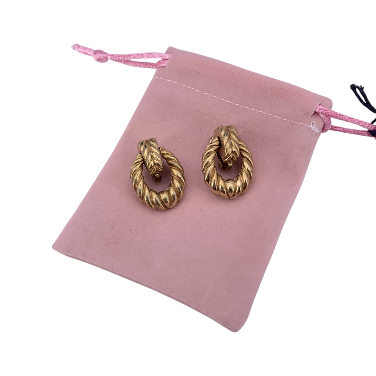 Christian Dior Twisted Hoop Earrings