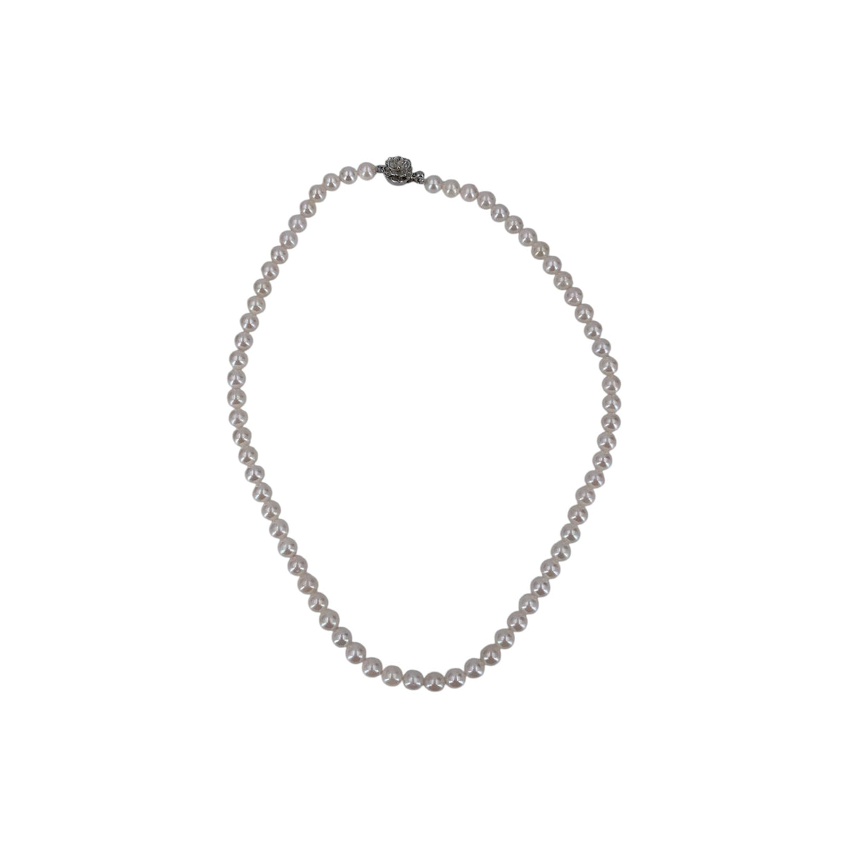 Akoya Pearls Floral Clasp Necklaces
