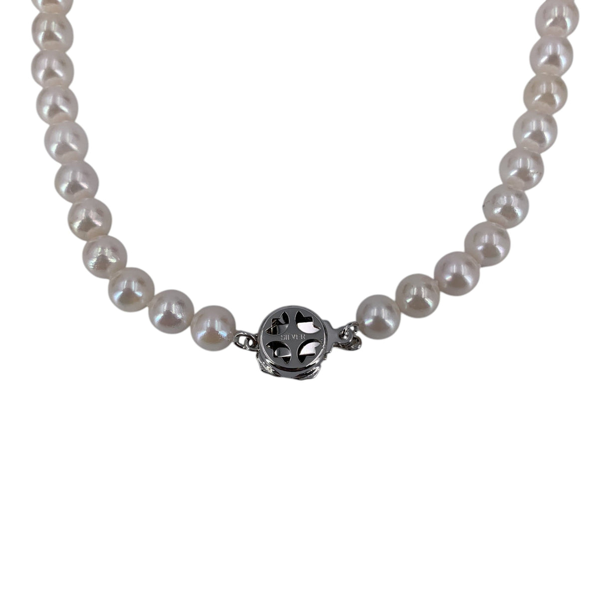 Akoya Pearls Floral Clasp Necklaces