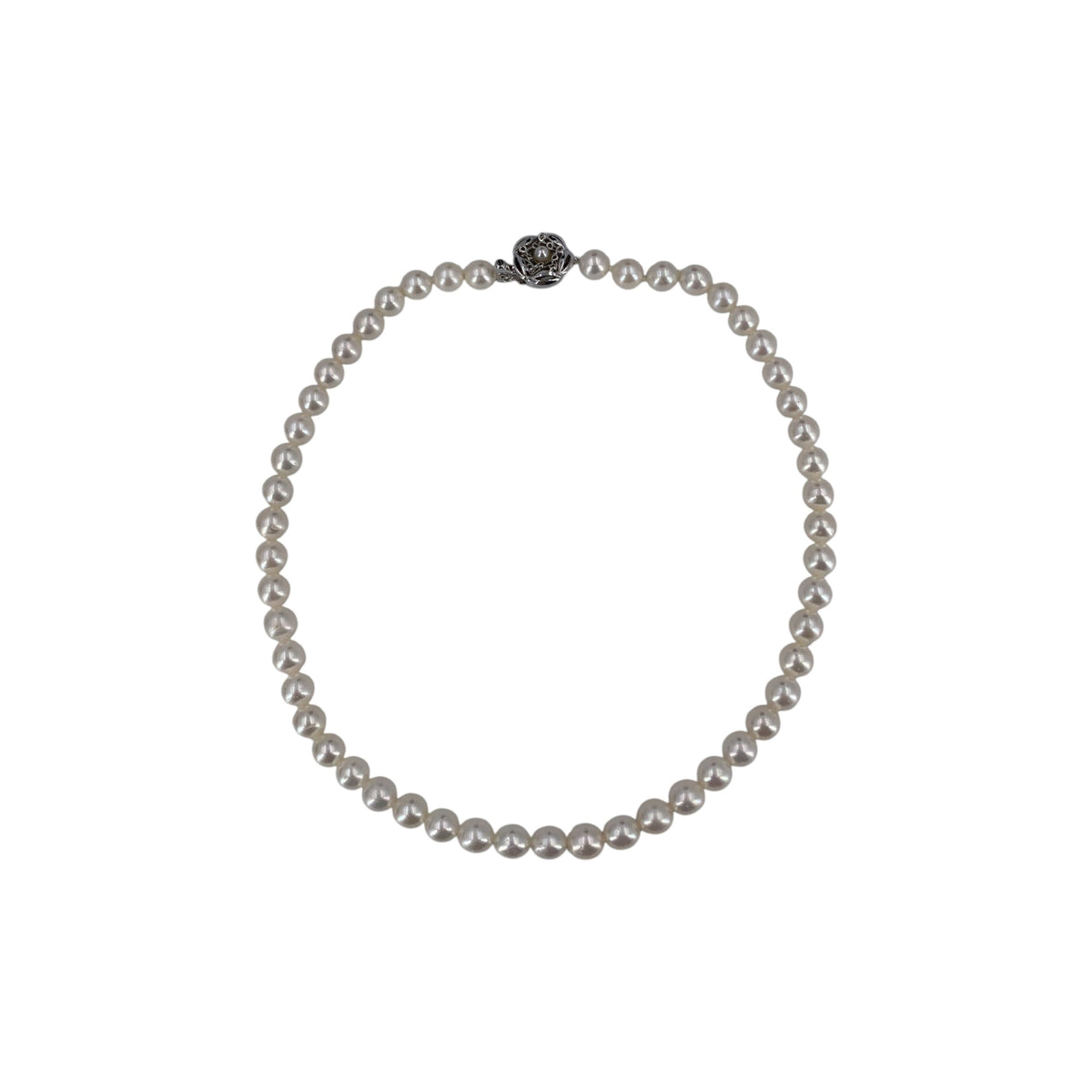 Akoya Pearls Rose Clasp Necklaces