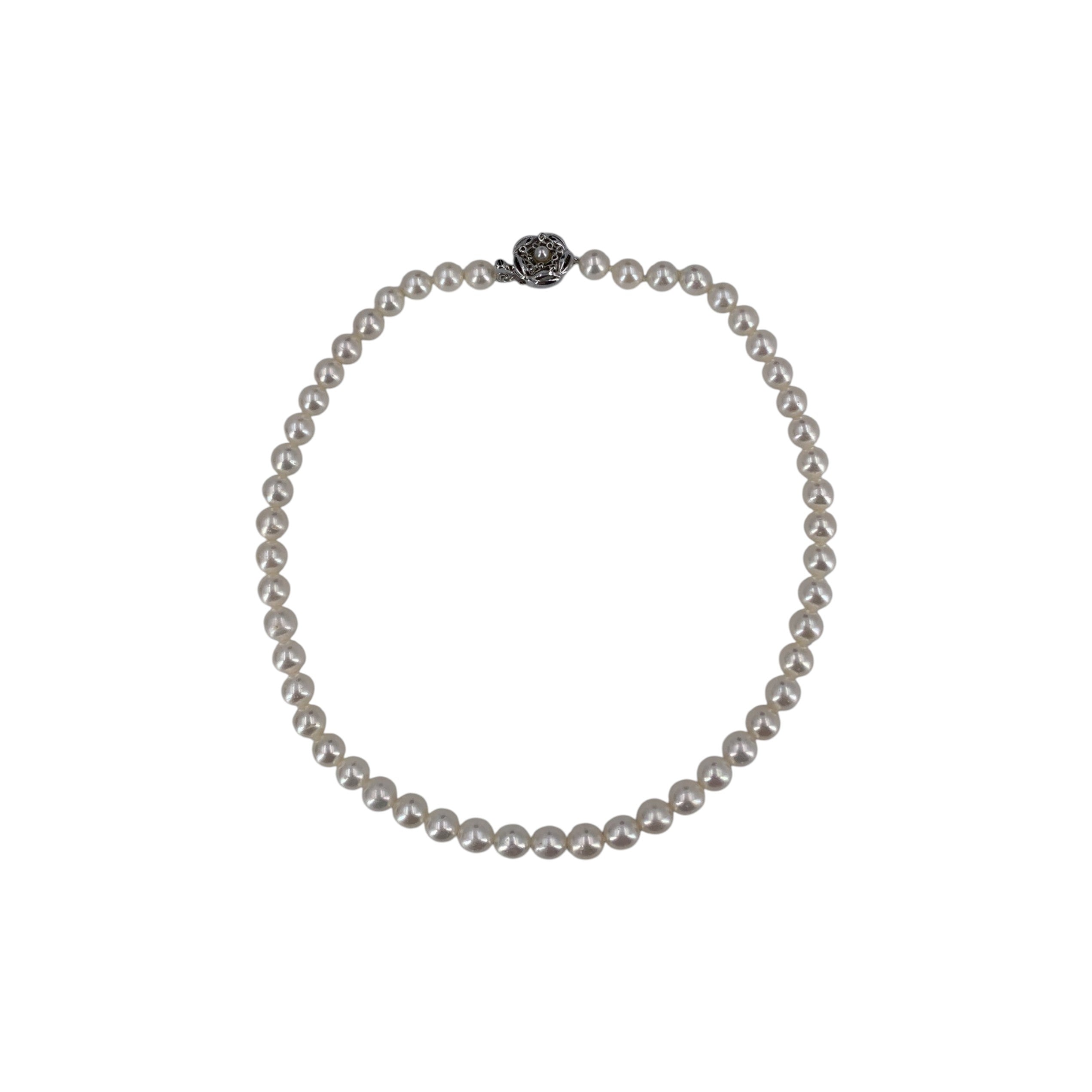Akoya Pearls Rose Clasp Necklaces