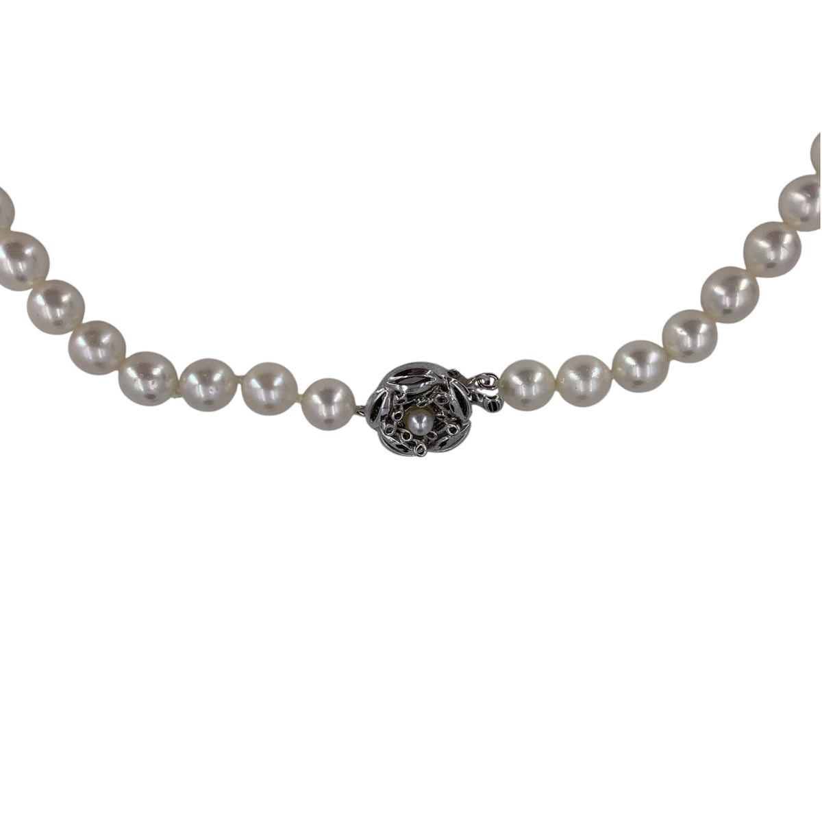 Akoya Pearls Rose Clasp Necklaces