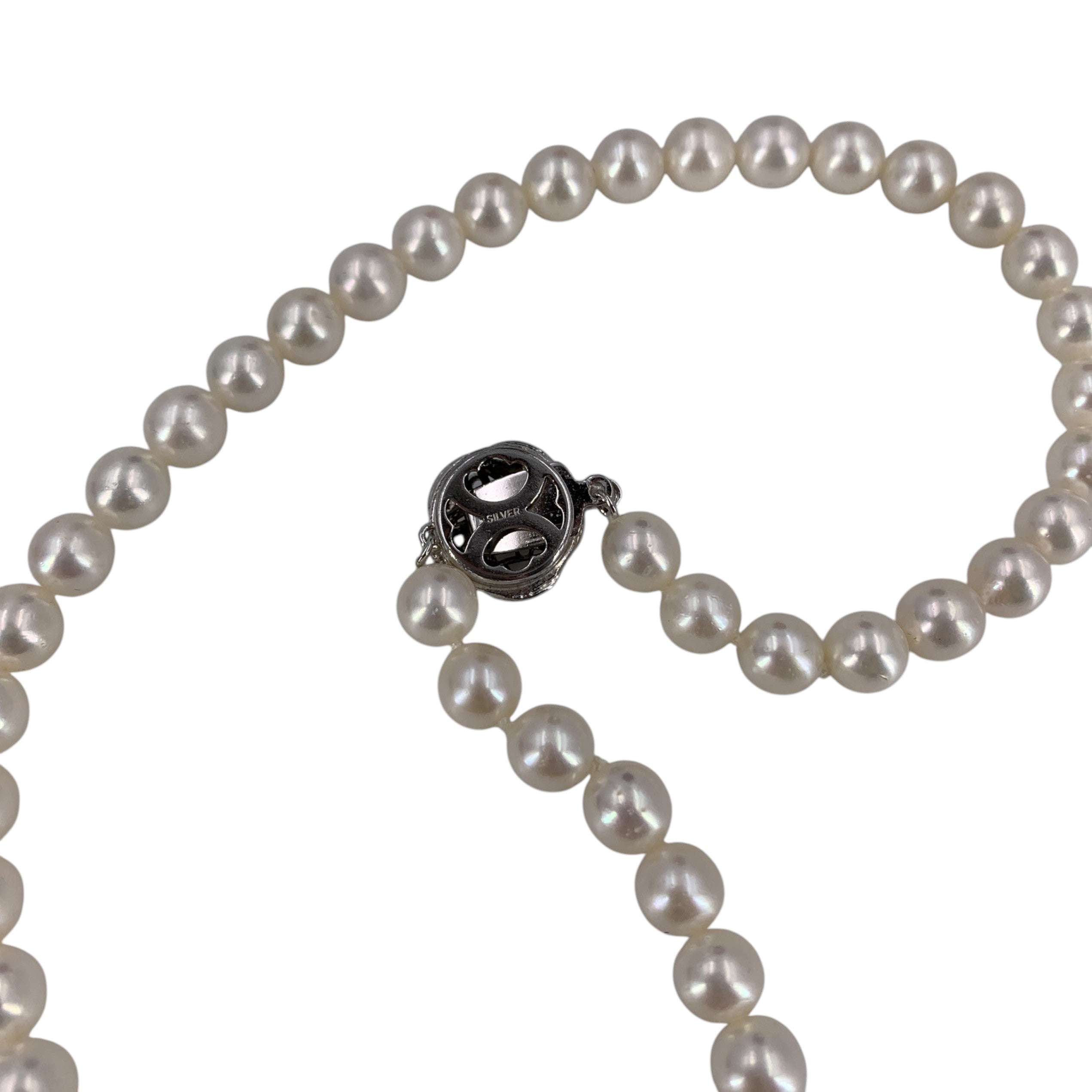 Akoya Pearls Rose Clasp Necklaces