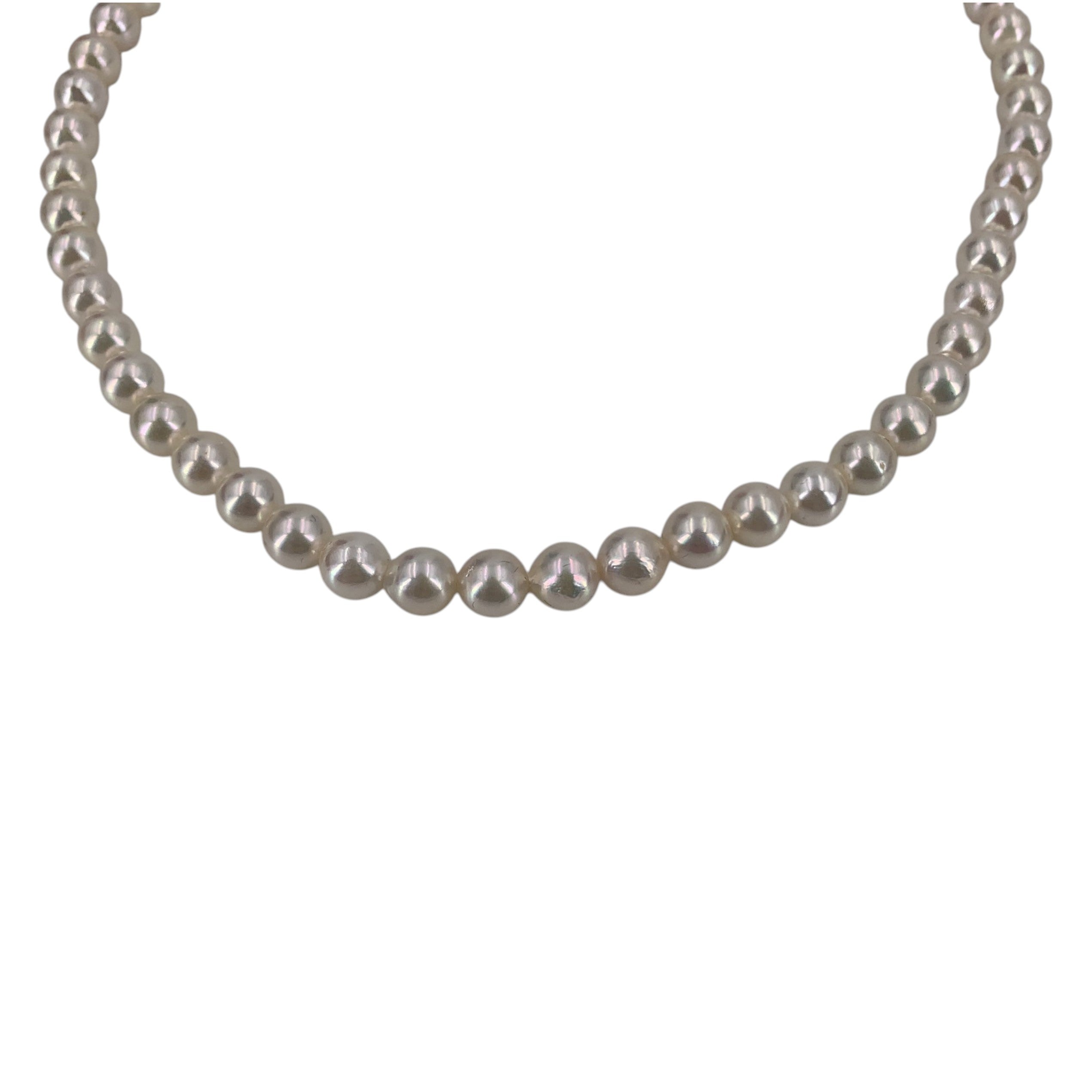 Akoya Pearls Floral Clasp Necklaces