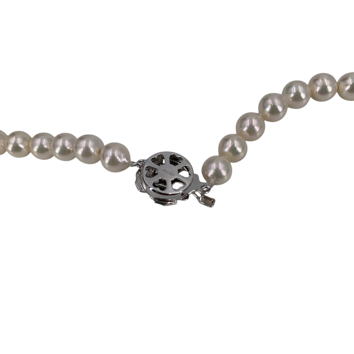 Akoya Pearls Floral Clasp Necklaces