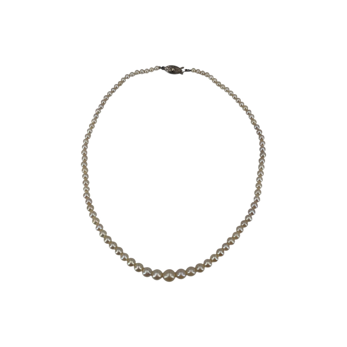 Akoya Pearls Filigree Clasp Necklaces