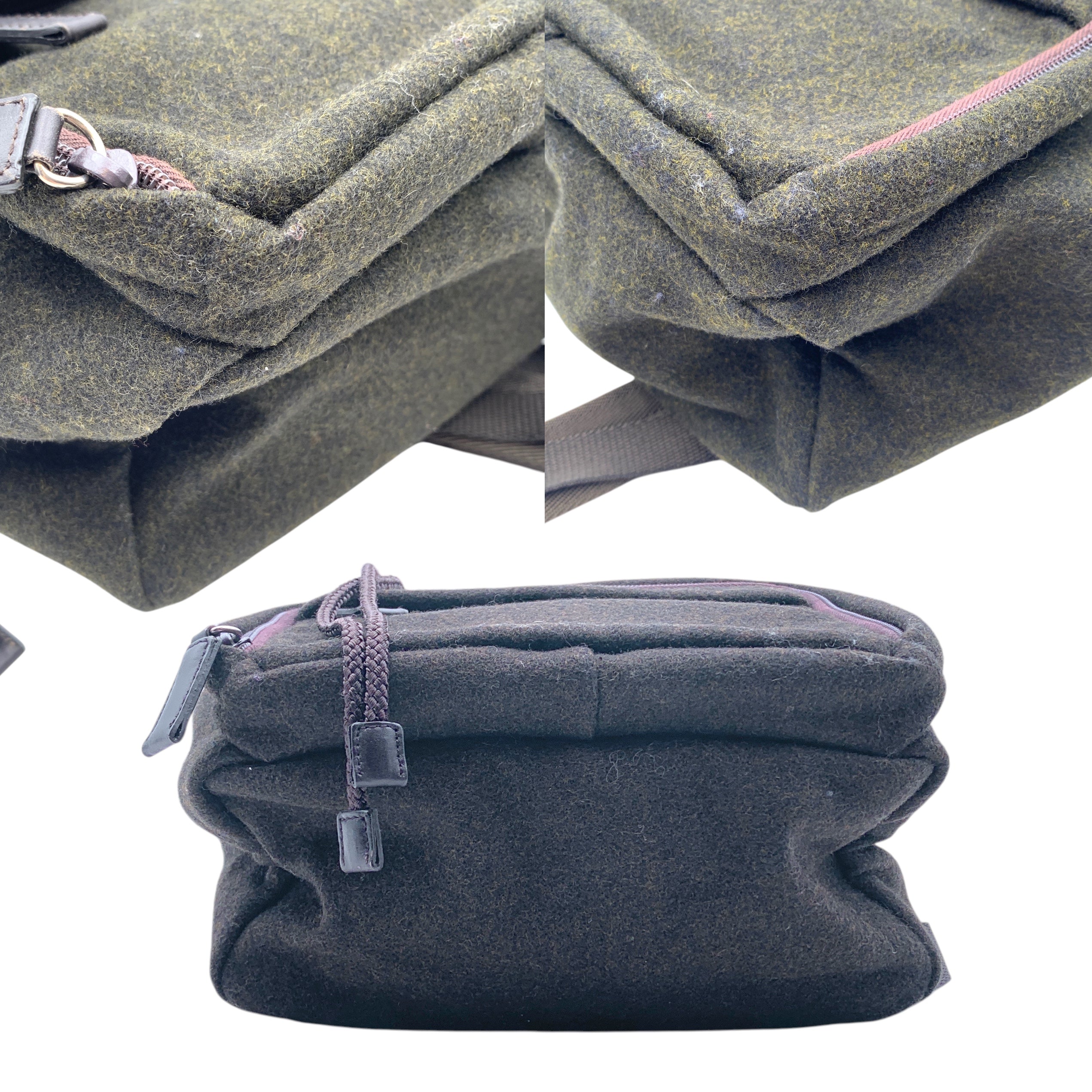Prada Boiled Wool Backpack Backpacks
