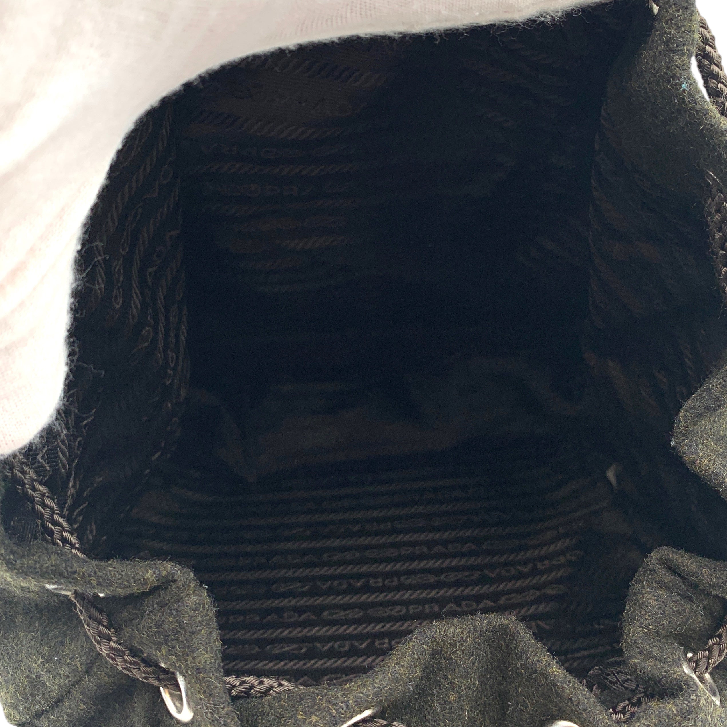 Prada Boiled Wool Backpack Backpacks
