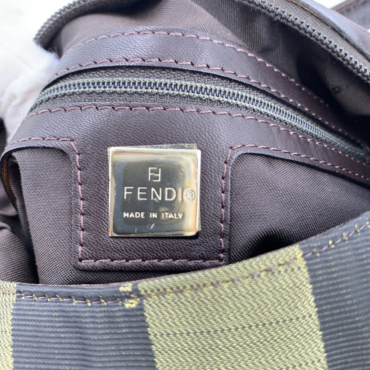 Fendi Pequin Shoulder Bags