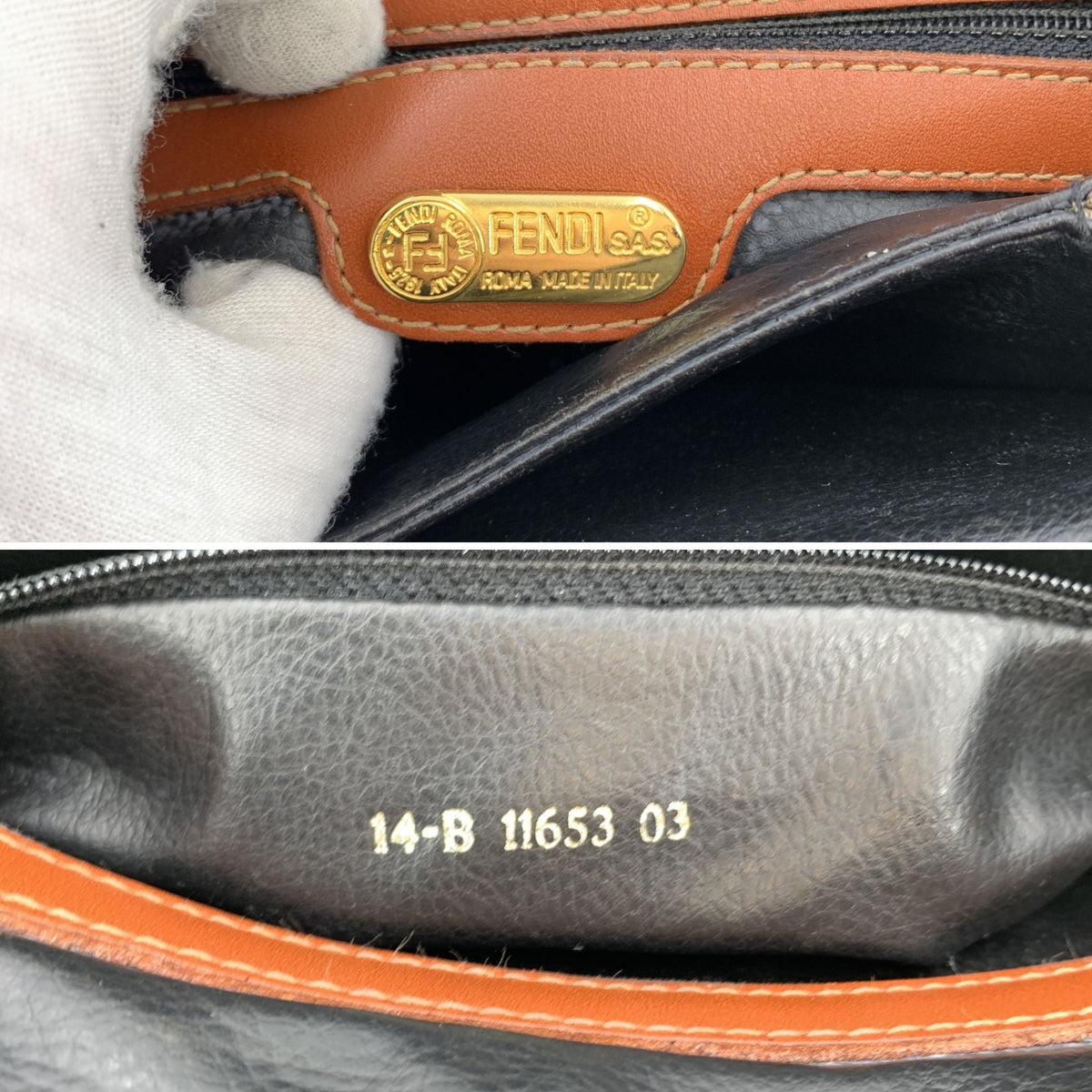 Fendi Pequin Shoulder Bags
