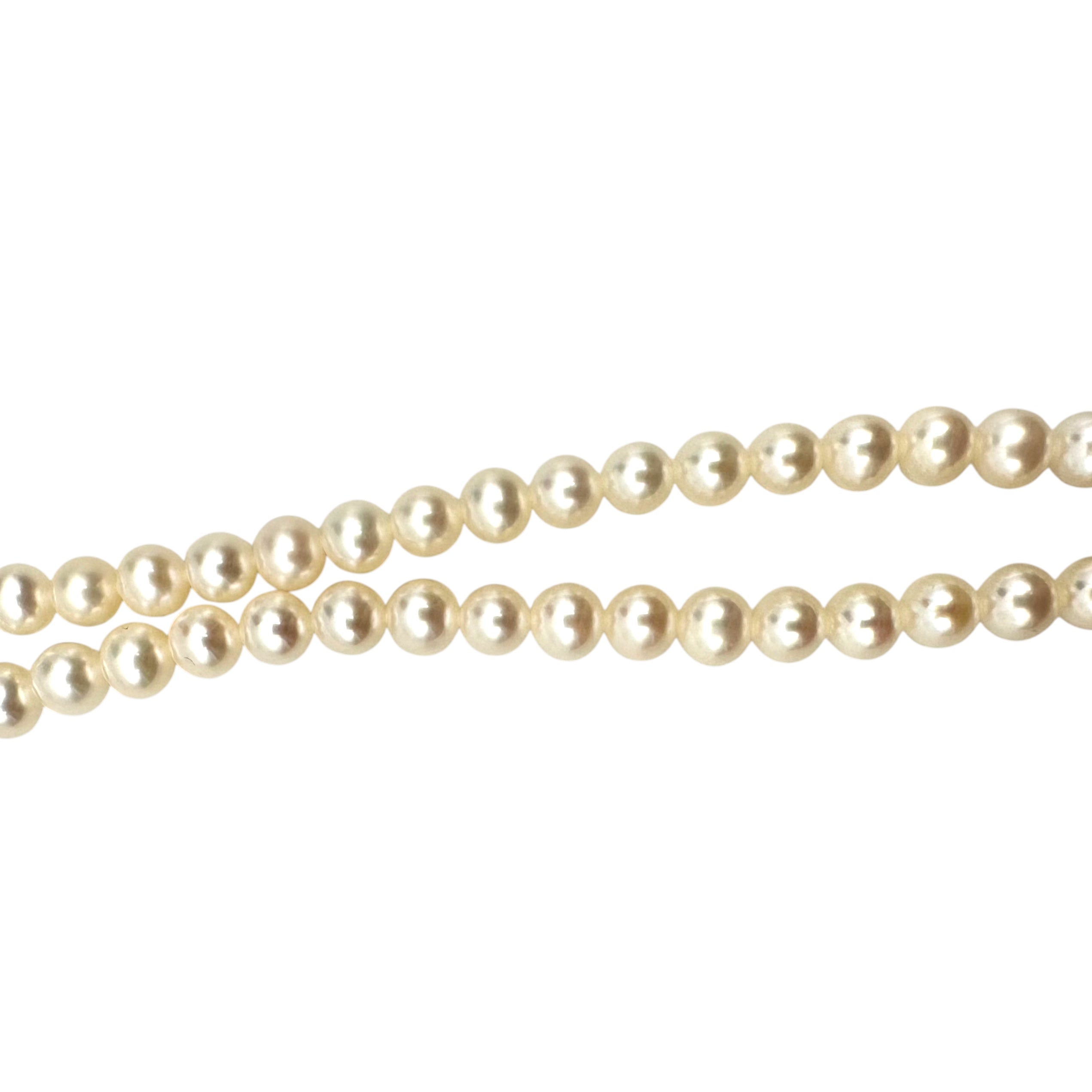 Freshwater Pearl Flower Silver Clasp Necklaces