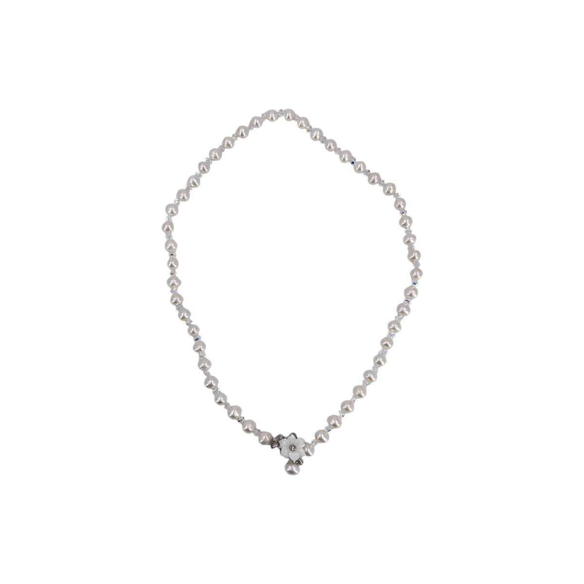 Verite Crystal Flower Clasp Necklaces