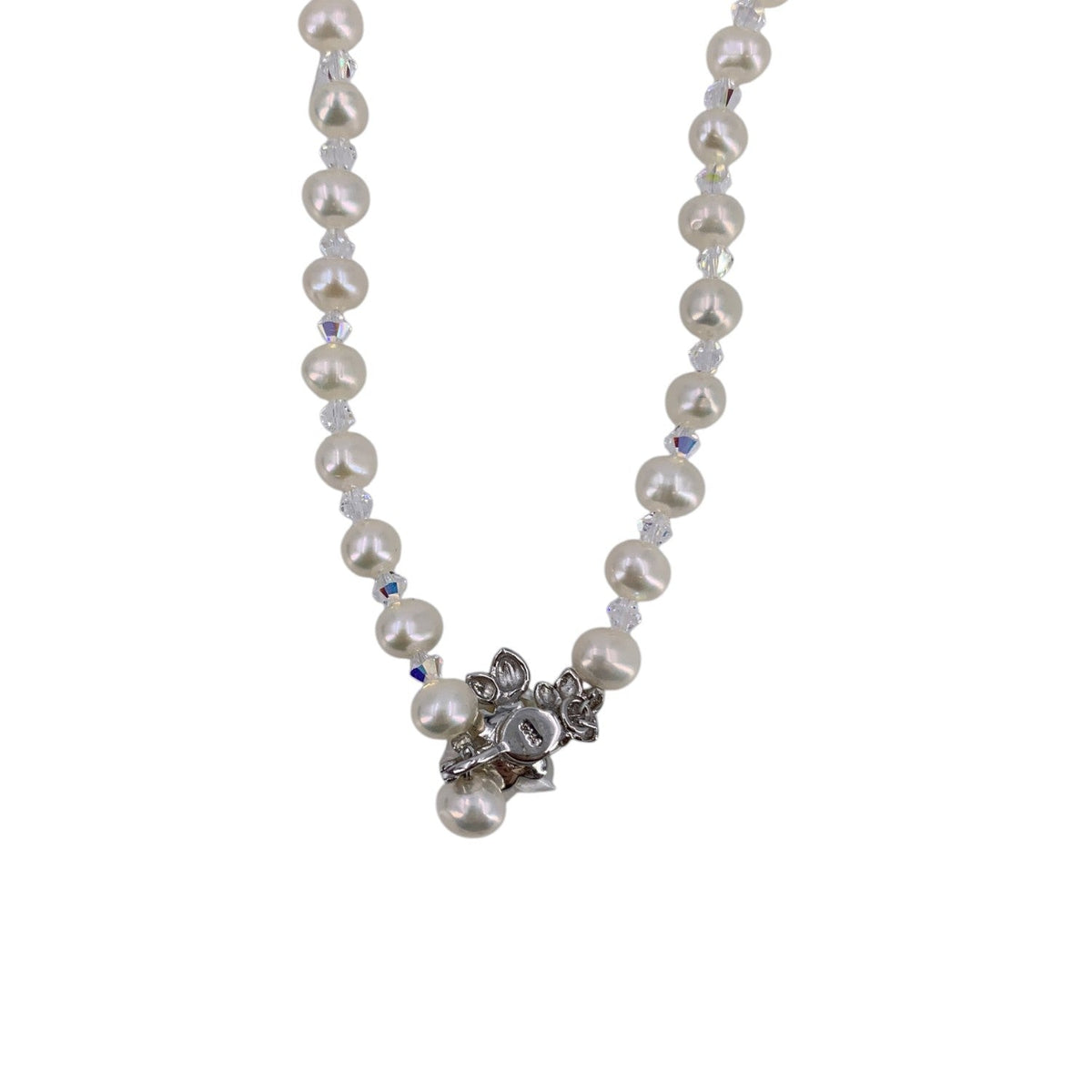 Verite Crystal Flower Clasp Necklaces