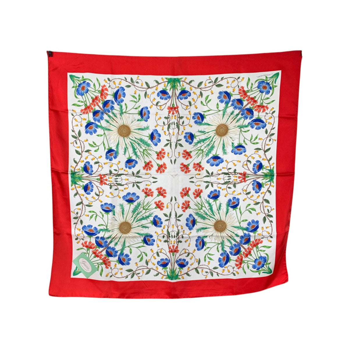 Gucci Daisy Cornflower Botanical Scarves