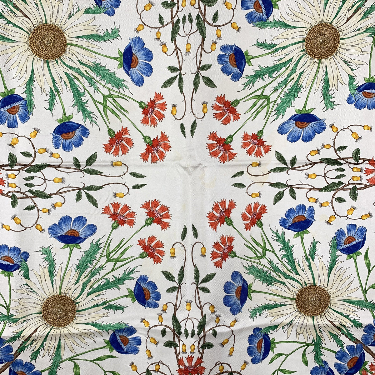 Gucci Daisy Cornflower Botanical Scarves