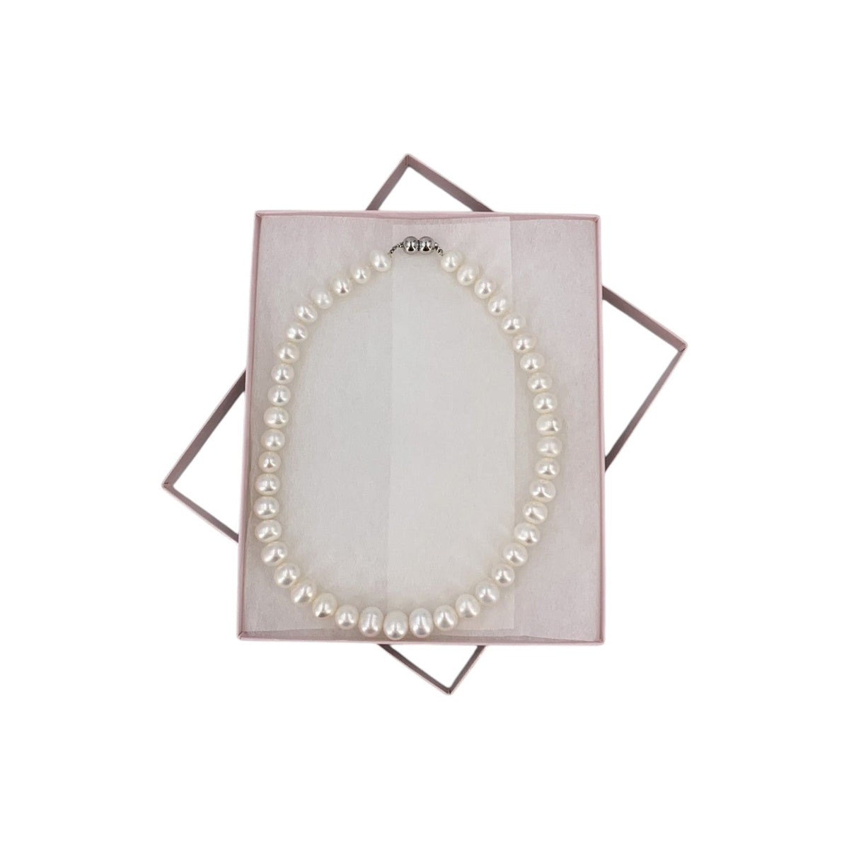Freshwater Magnetic Ball Clasp Necklaces