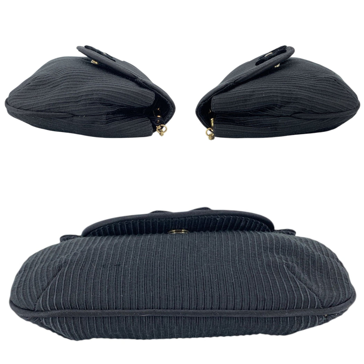 Gucci Ribbed Fabric Evening Shoulder Bags