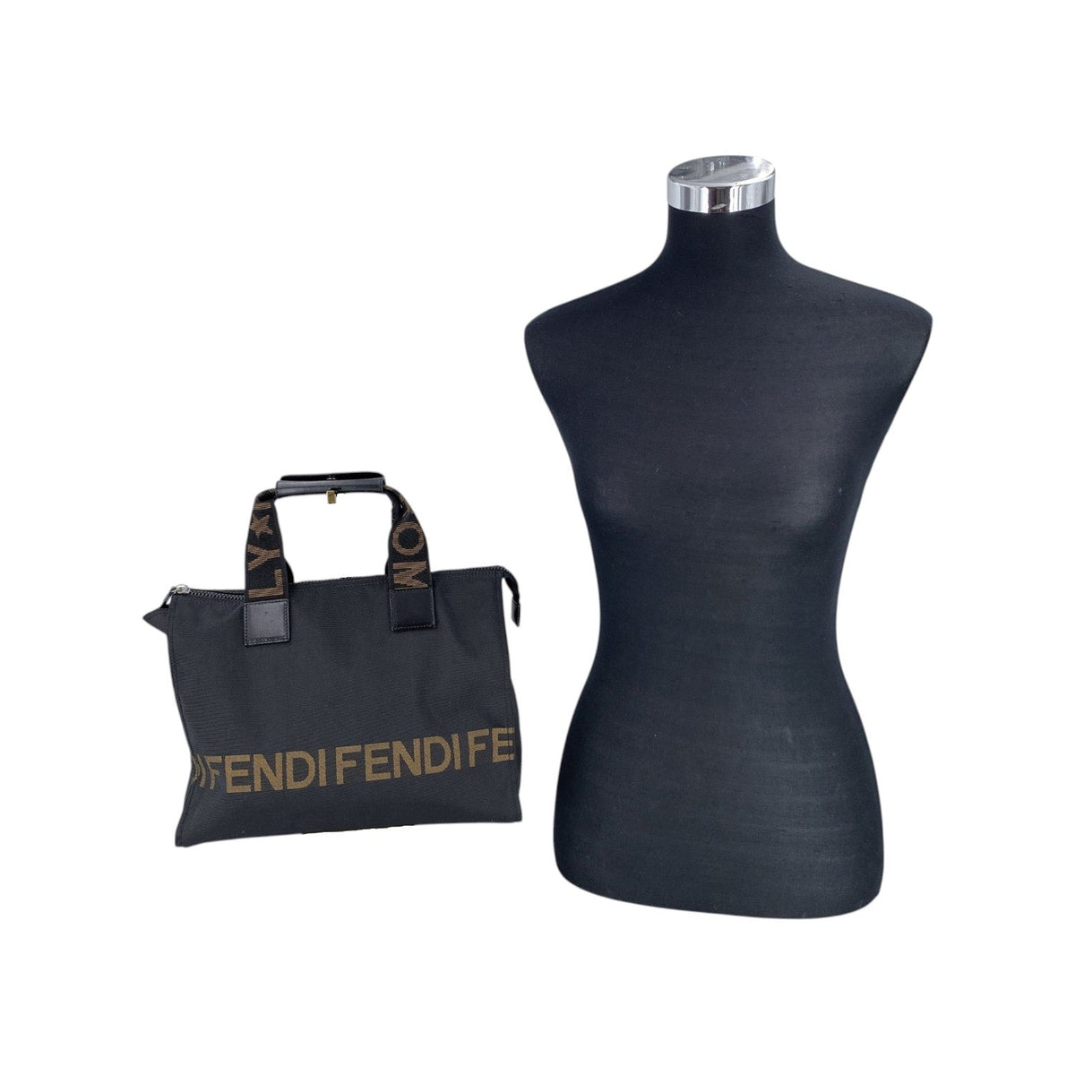 Fendi Canvas Logo Handbag Handbags