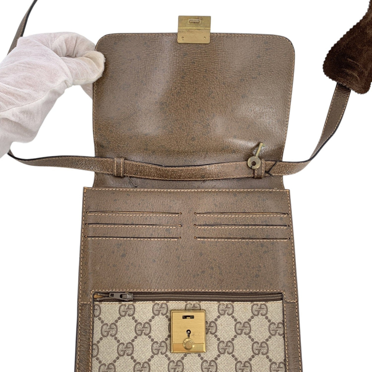 Gucci Crossbody Monogram Web Crossbody Bags