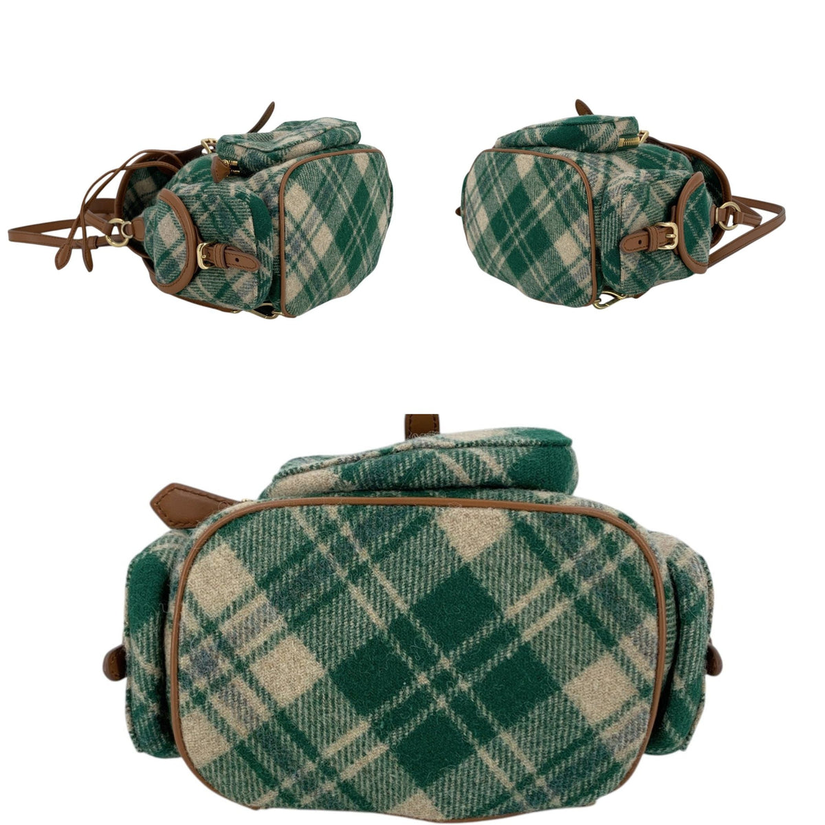 Miu Miu Tweed Backpack Backpacks