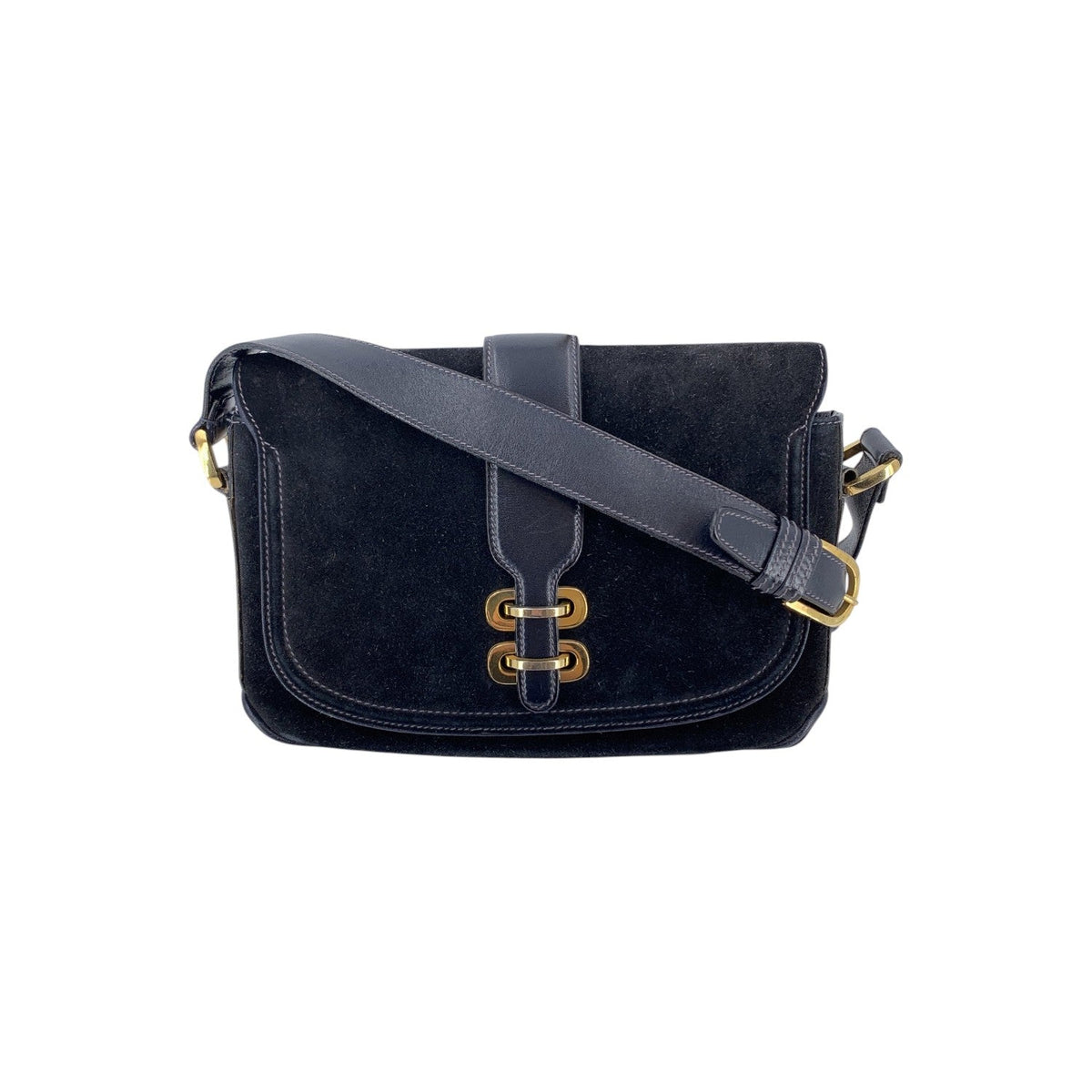 Gucci Navy Suede Shoulder Bag Shoulder Bags