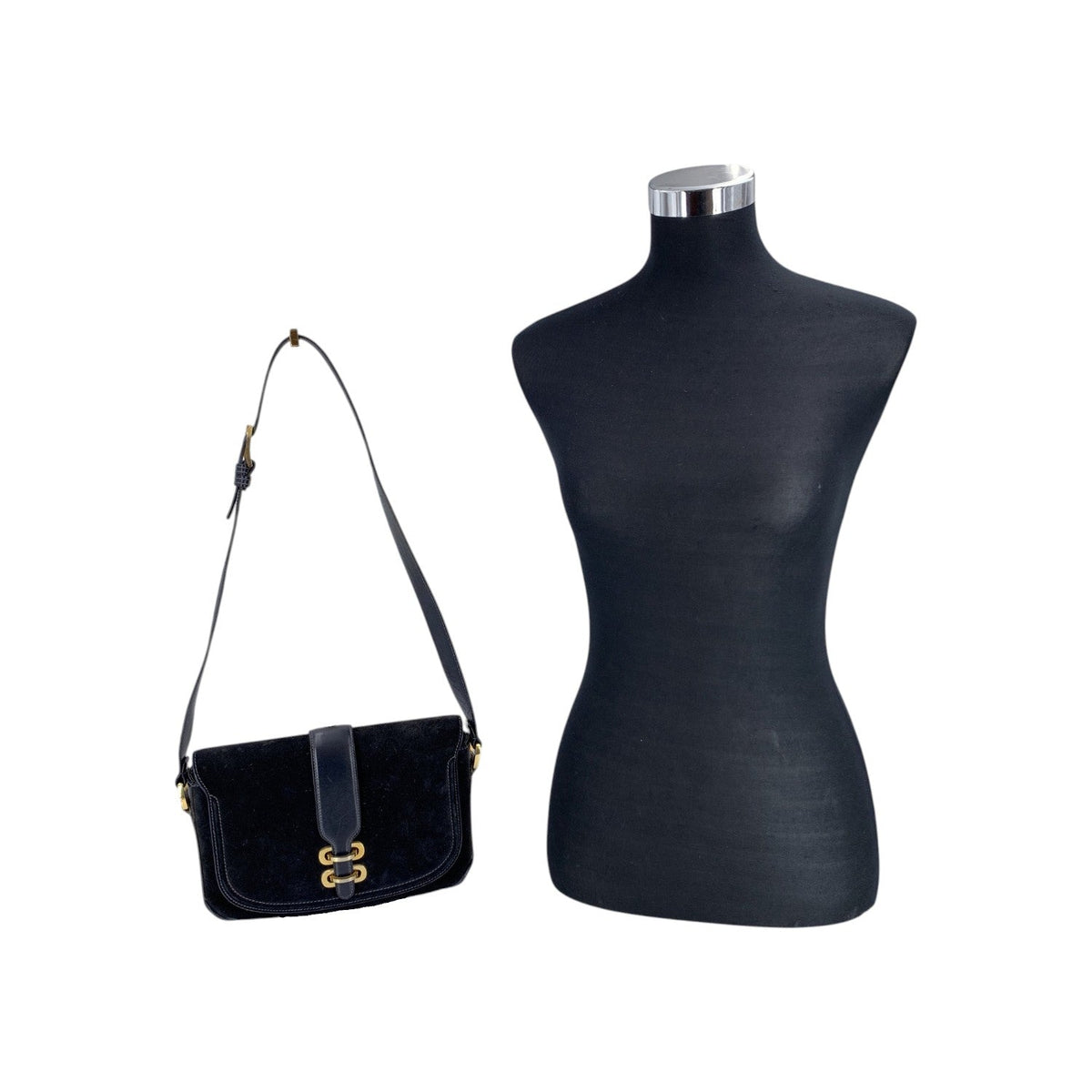 Gucci Navy Suede Shoulder Bag Shoulder Bags
