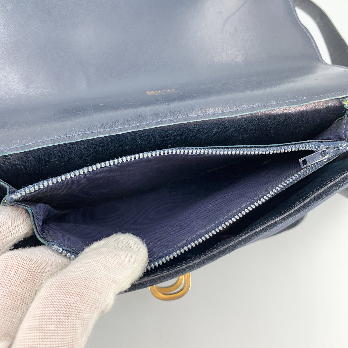 Gucci Navy Suede Shoulder Bag Shoulder Bags