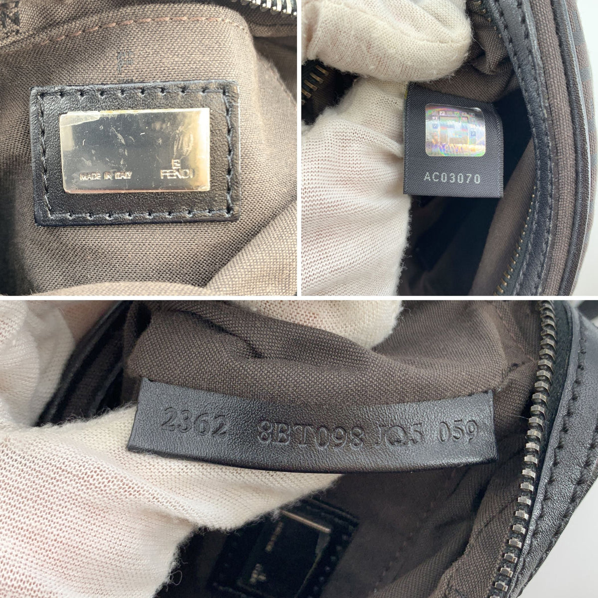 Fendi Black Zucchino Crossbody Crossbody Bags