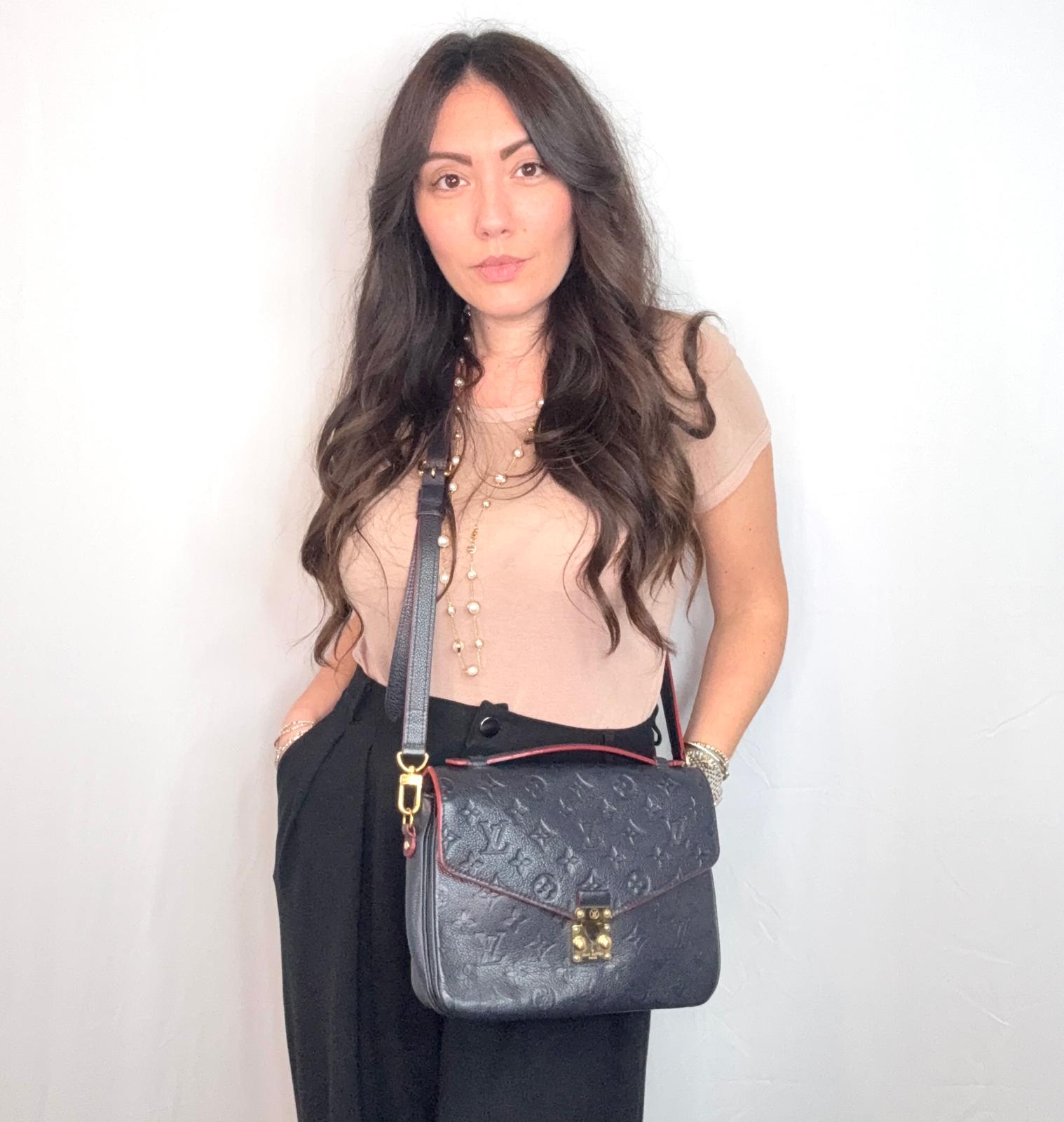 Louis Vuitton Blue Red Monogram Empreinte Pochette Metis Shoulder Bag