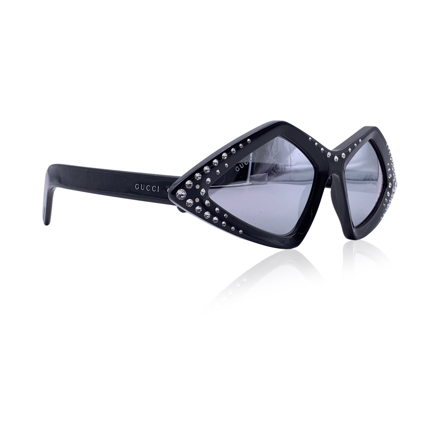 gucci gg0496s women sunglasses black & brown