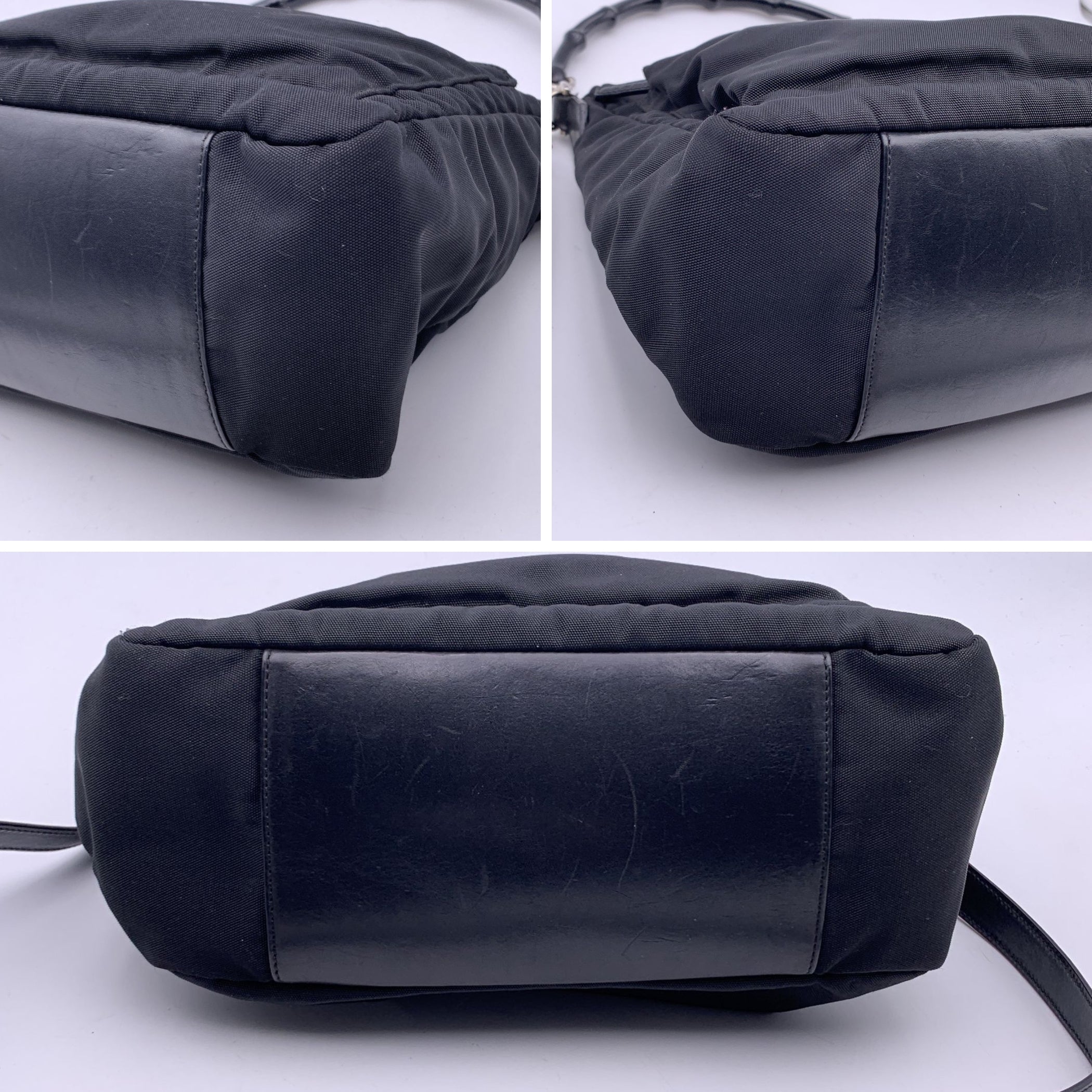 GUCCI Shoulder Bags Bamboo Convertible Front Pocket